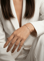 Pulseira com 6 Diamantes em Bisotê