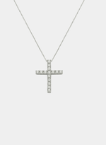 Pingente Cruz Cravejada com Diamantes