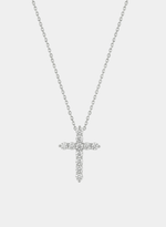 Colar Cruz Cravejado Diamante 0.42ct