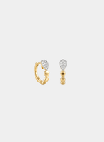Brinco Huggie Gota Pavê com Diamantes 0.21ct