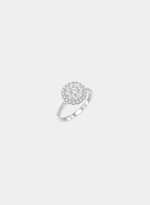 Anel Roseta Halo Cravejado Diamantes  1.03ct