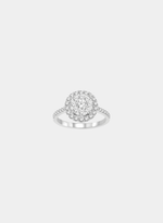 Anel Roseta Halo Cravejado Diamantes  1.03ct