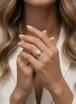 Anel Roseta Halo Cravejado Diamantes  1.03ct