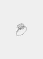 Anel Duplo Halo Cravejado Diamantes 1.14ct