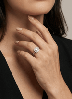 Anel Duplo Halo Cravejado Diamantes 1.14ct
