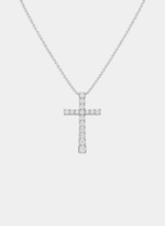 Pingente Cruz Cravejada com Diamantes