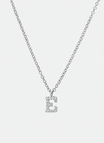 Mini Diamond Initial Necklace - E