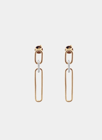 Brinco Elos Longo com Diamantes