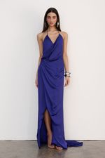 Vestido Longo Cetim Roxo