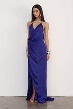 Vestido Longo Cetim Roxo