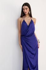 Vestido Longo Cetim Roxo