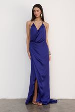 Vestido Longo Cetim Roxo