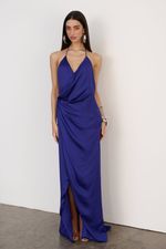 Vestido Longo Cetim Roxo