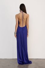 Vestido Longo Cetim Roxo