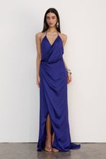 Vestido Longo Cetim Roxo