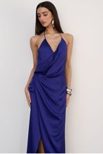 Vestido Longo Cetim Roxo