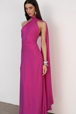 Vestido Faixa Longo Pink