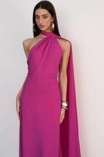 Vestido Faixa Longo Pink