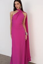 Vestido Faixa Longo Pink
