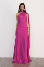 Vestido Faixa Longo Pink