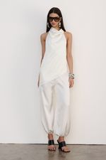 Calça Aladim Cetim Off White