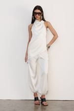 Calça Aladim Cetim Off White
