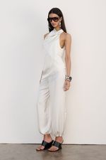 Blusa Cetim Renda Off White