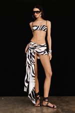Pareô Cetim Zebra