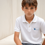 Camisa Polo Branca Escola Nova
