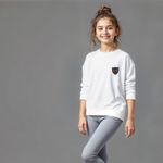 CAMISETA MANGA LONGA BRANCA BRASÃO