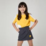 Short Saia Microfibra Cinza Pensi