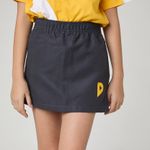 Short Saia Microfibra Cinza Pensi