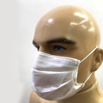 Máscara Cirúrgica Descartável Branca Tripla Camada com Elástico - 50 unidades