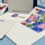 Kit Cartões Hellen + Envelopes com Forro + Adesivos + Caixa