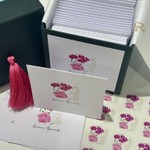 Kit Cartões Orquídeas + Envelopes + Adesivos + Caixa