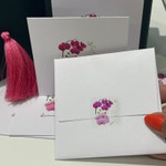 Kit Cartões Orquídeas + Envelopes + Adesivos + Caixa