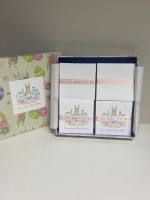 Kit cartões Coelho Aquarela + envelopes + caixa personalizada