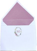 Kit Cartões Monograma Floral + Envelopes