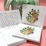 Kit Cartões de Páscoa Coelho com Flores