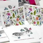 Kit Cartões de Páscoa Coelho Família Floral