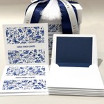 Kit Cartões de Páscoa Coelho Floral Azul