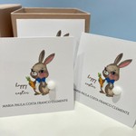 Kit Cartões com Aplique Algodão + Envelopes + Caixa