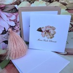 Kit Cartões Quadrados Fleur + Envelopes + Adesivos + Caixa