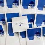 Kit Cartões Santorini + Envelopes com Forro + Caixa Personalizada