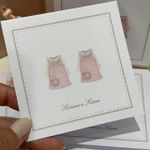 Kit Cartões Vestido Aquarela + Envelopes + Adesivos + Caixa Personalizada