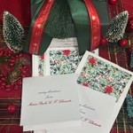 Kit Cartões de Natal Floral Aquarela