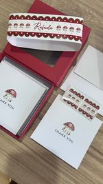 Caixinha visor com cartões de agradecimento - 20 caixinhas