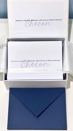 Kit Cartões Família Checon + Envelopes + Caixa