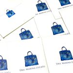 Kit Cartões Sandra bolsa + Envelopes + Adesivos + Caixa Personalizada