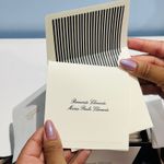 Kit Cartões Duplos Quadrados + Envelopes com Forro Listrado 